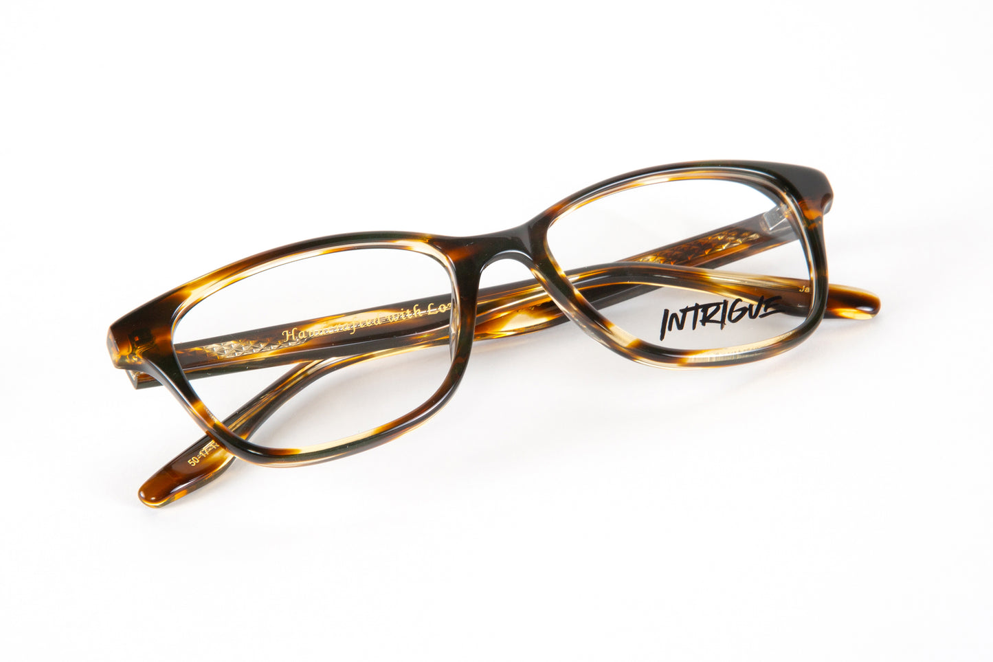 INTRIGUE style FORTE 7 c192 brown wood clear acetate 50-17-135 Japan