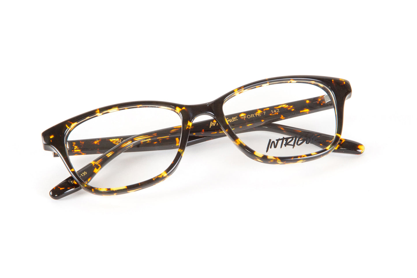 INTRIGUE style FORTE 7 c142 brown amber clear acetate 50-17-135 Japan