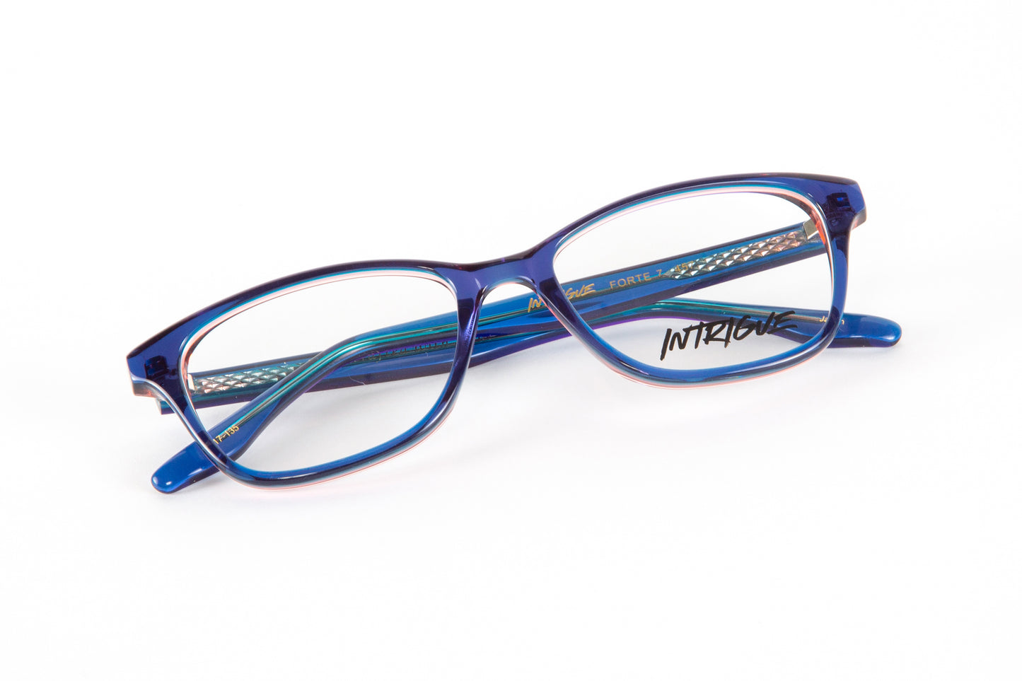 INTRIGUE style FORTE 7 c457 blue red clear acetate 50-17-135 Japan