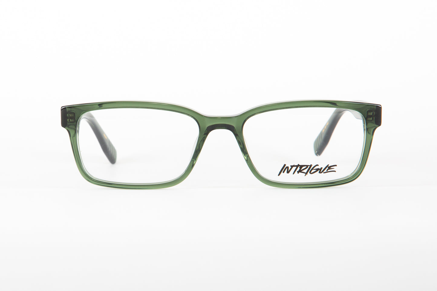 INTRIGUE style FORTE 9 c246 bottle green khaki clear acetate 54-18-140 Japan