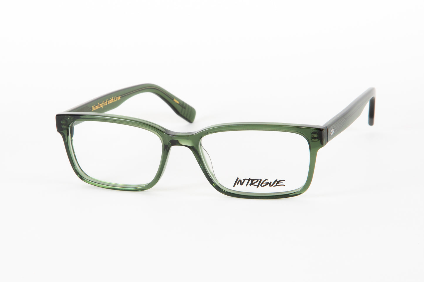 INTRIGUE style FORTE 9 c246 bottle green khaki clear acetate 54-18-140 Japan