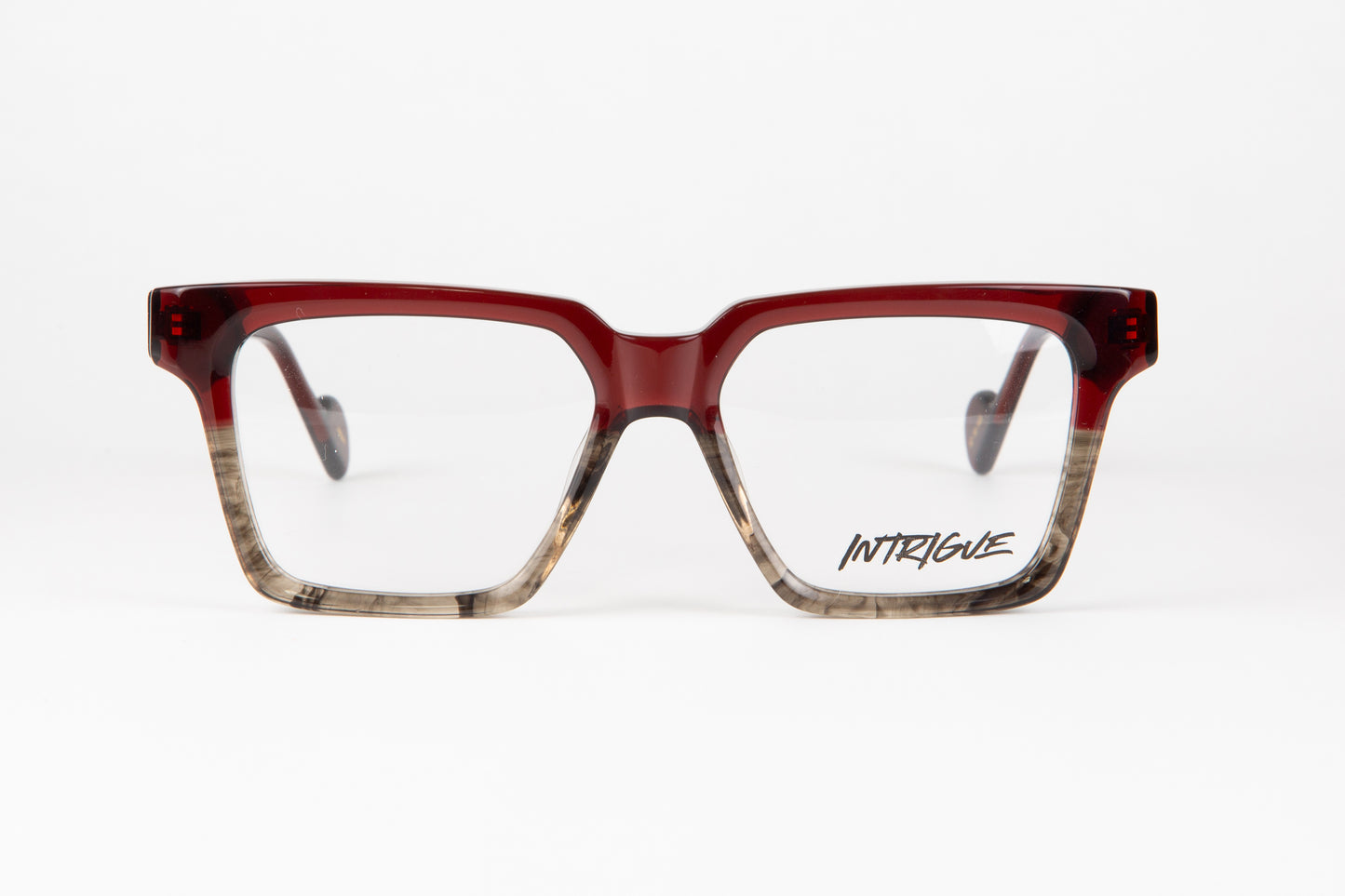 INTRIGUE style SAY YEAH c621 burgundy red grey fade clear acetate 52-16-145 Japan