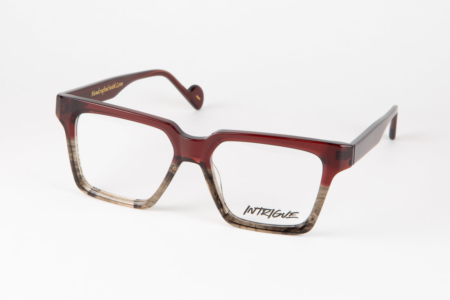 INTRIGUE style SAY YEAH c621 burgundy red grey fade clear acetate 52-16-145 Japan