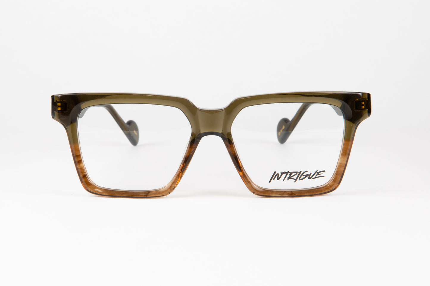 INTRIGUE style SAY YEAH c624 khaki bottle green brown fade clear acetate 52-16-145 Japan