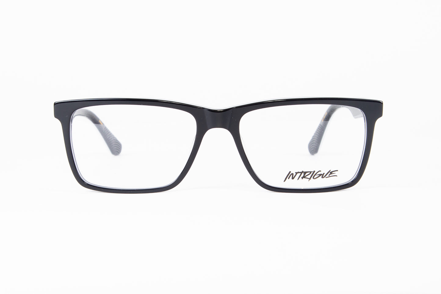 INTRIGUE style FORTE 10 c470 black with white stripe acetate 60-18-155 Japan