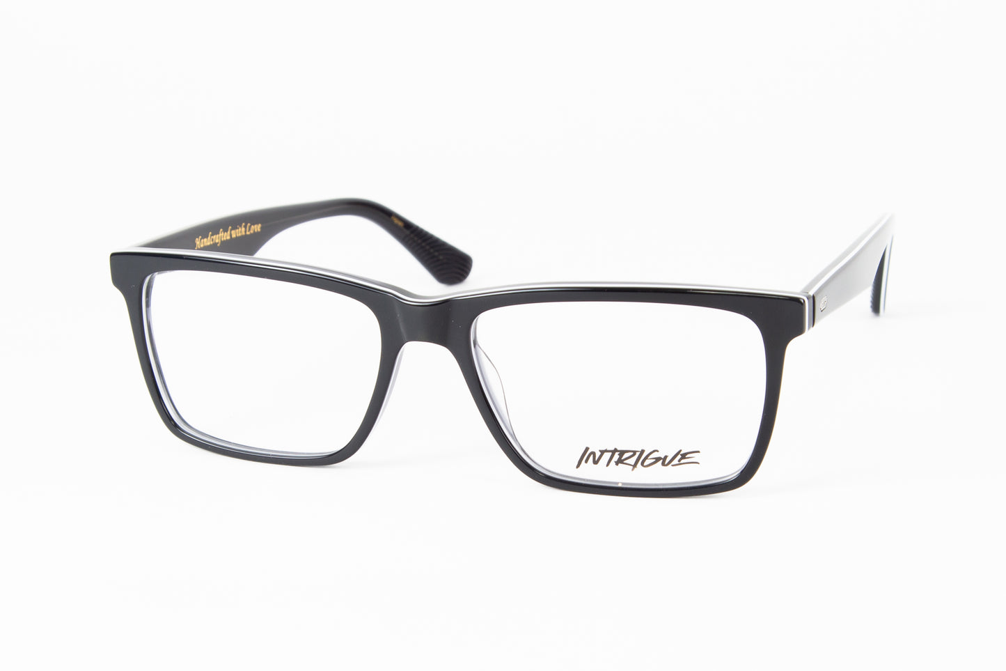 INTRIGUE style FORTE 10 c470 black with white stripe acetate 60-18-155 Japan