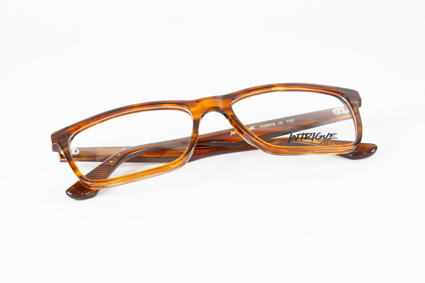 INTRIGUE style FORTE 10 c722 brown wood translucent acetate 60-18-155 Japan