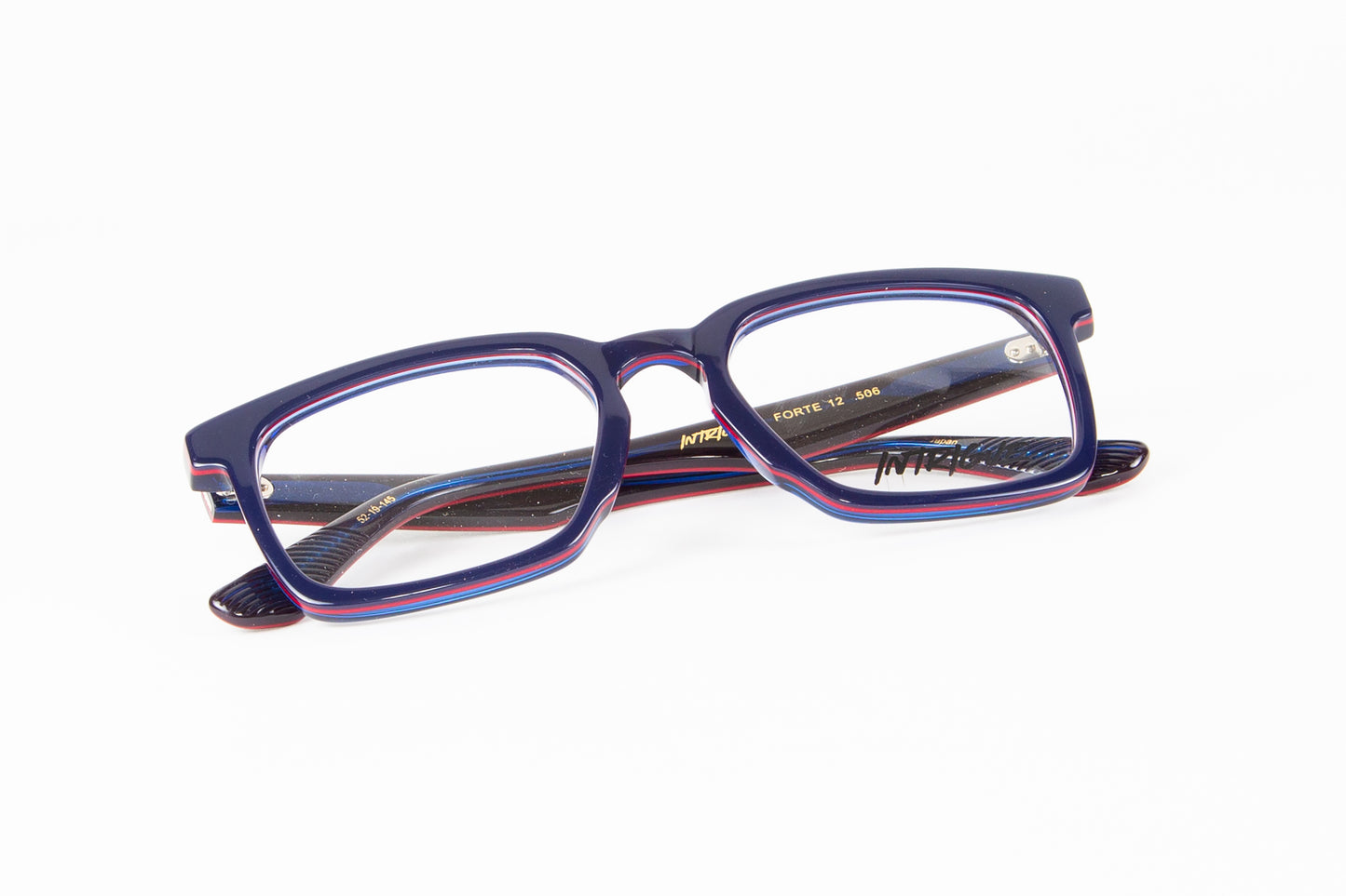 INTRIGUE style FORTE 12 c506 blue red stripe acetate 52-19-145 Japan