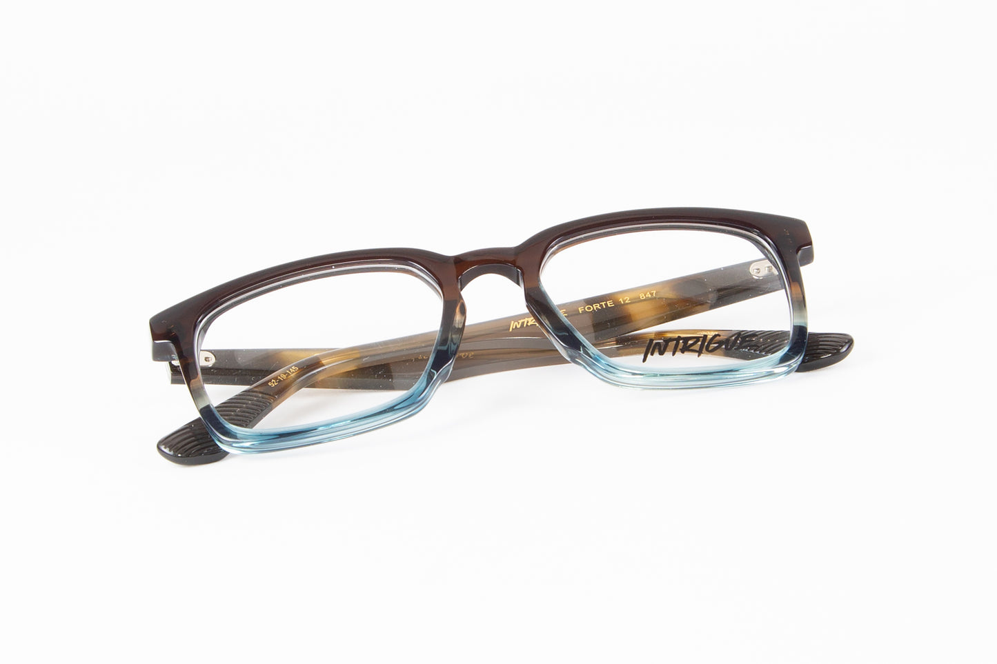 INTRIGUE style FORTE 12 c847 brown fade into blue petrol acetate 52-19-145 Japan