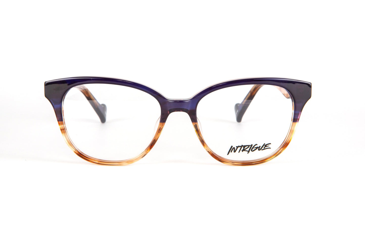 INTRIGUE style FORTE 1 c107 blue brown fade clear acetate 48-16-135 Japan