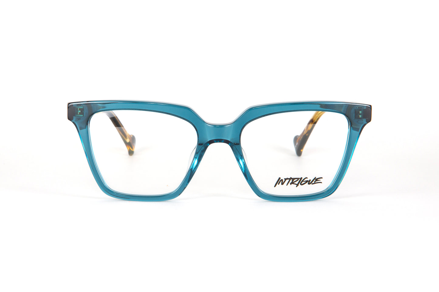 INTRIGUE style FORTE 4 c185 petrol blue cocobolo wood brown clear acetate 51-18-145 Japan