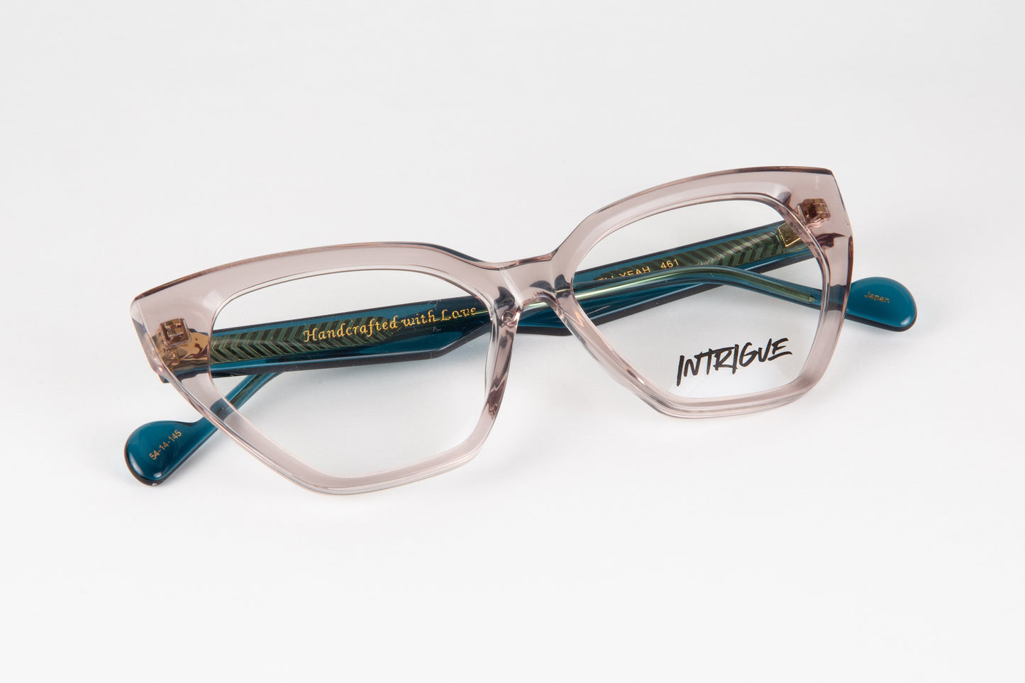 INTRIGUE style HELL YEAH c461 grey clear teal acetate 54-14-145 Japan