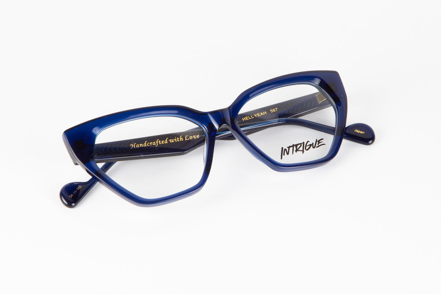 INTRIGUE style HELL YEAH c567 dark blue navy clear acetate 54-14-145 Japan