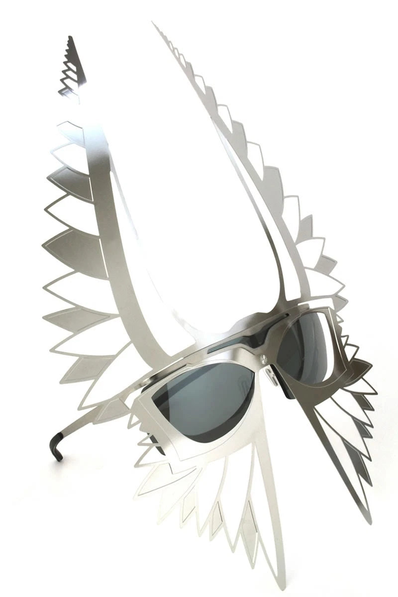 Parasite eyewear mask LEGION chrome silver stainless steel made in France