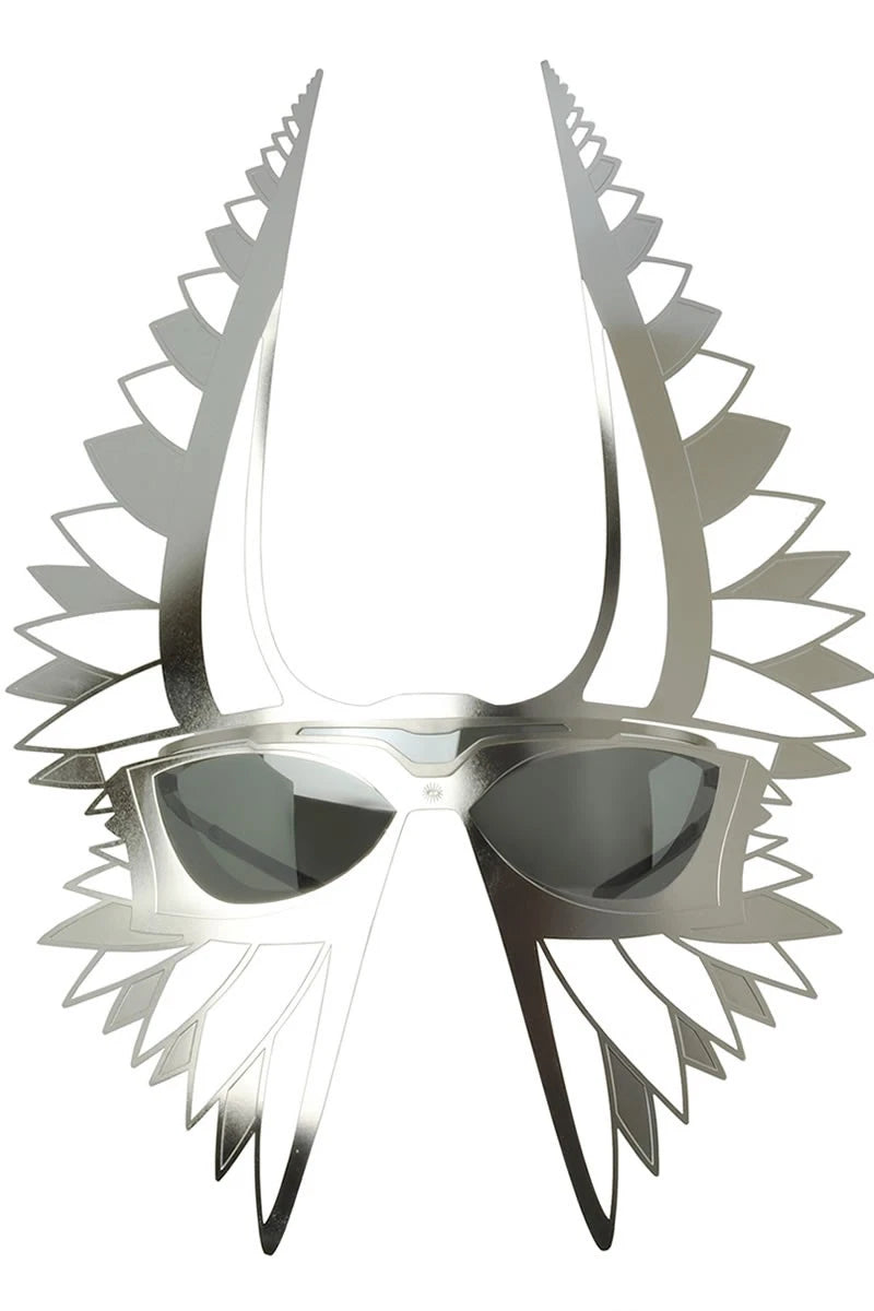 Parasite eyewear mask LEGION chrome silver stainless steel made in France