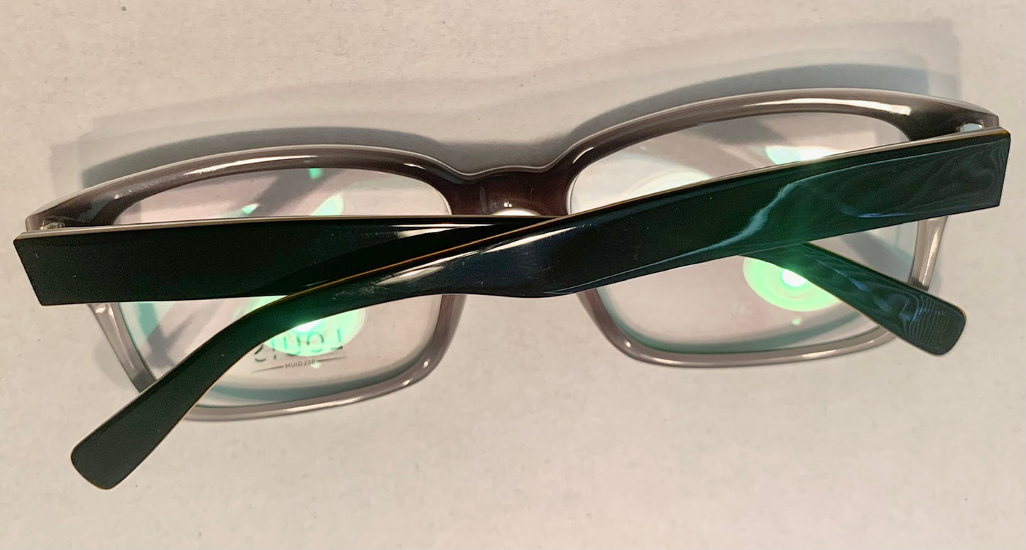 LOUIS BELGIUM eyeglasses frame Greenling 1006 black grey white clear