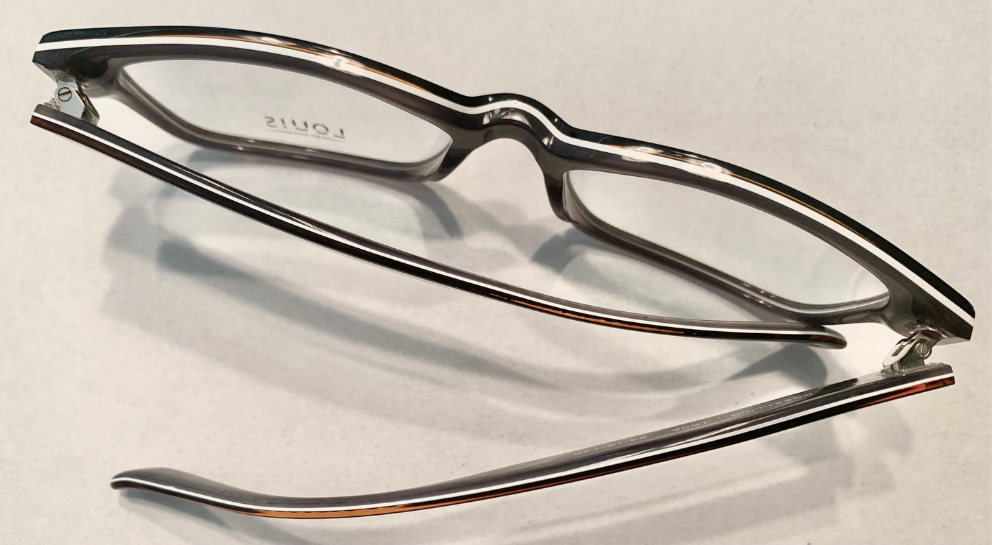 LOUIS BELGIUM eyeglasses frame Greenling 1006 black grey white clear