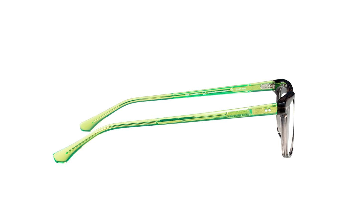 matttew Belgium style GOBAIN 908 grey neon green acetate 50-22-150 made in France