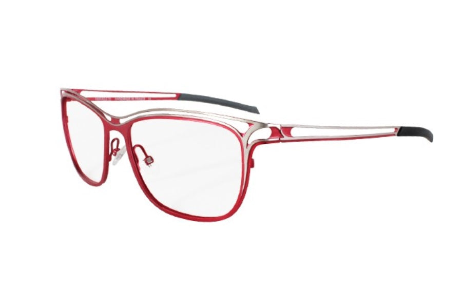 Parasite eyewear VALHALLA 2 c64 red silver matte stainless steel 55-16 made in France