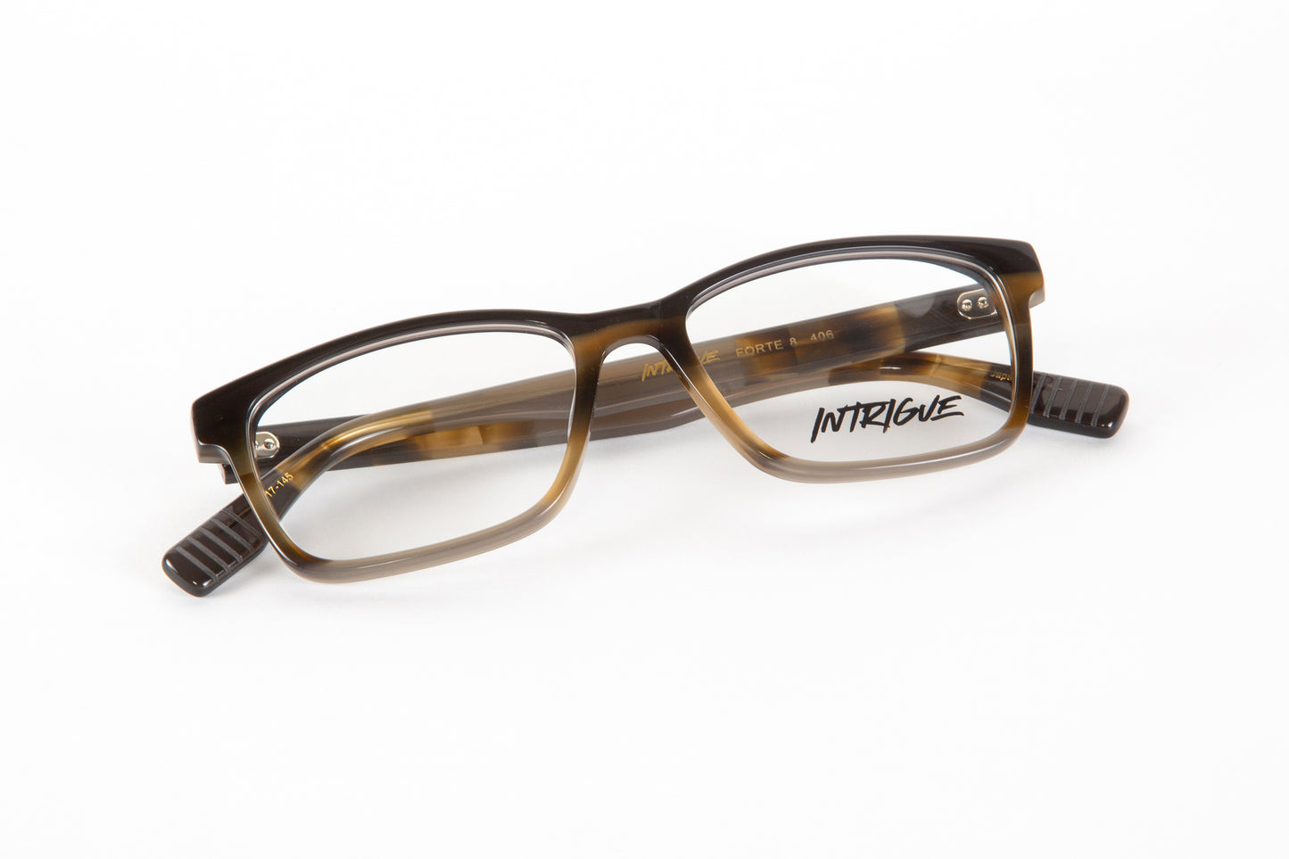 INTRIGUE style FORTE 8 c406 brown grey fade clear acetate 52-17-145 Japan