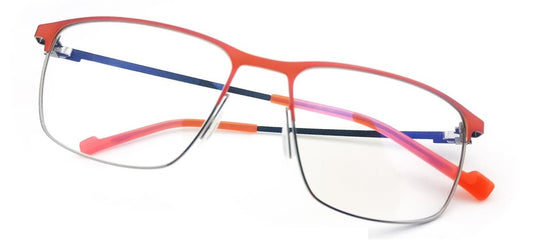 De Stijl THEODOOR 9911 orange size 55-17-145 stainless steel