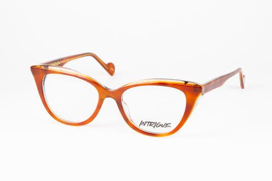 INTRIGUE style YEAH WELL c454 honey brown blue clear acetate 51-17-140 Japan