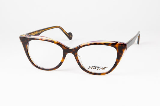 INTRIGUE style YEAH WELL c452 tortoise shell brown purple clear acetate 51-17-140 Japan