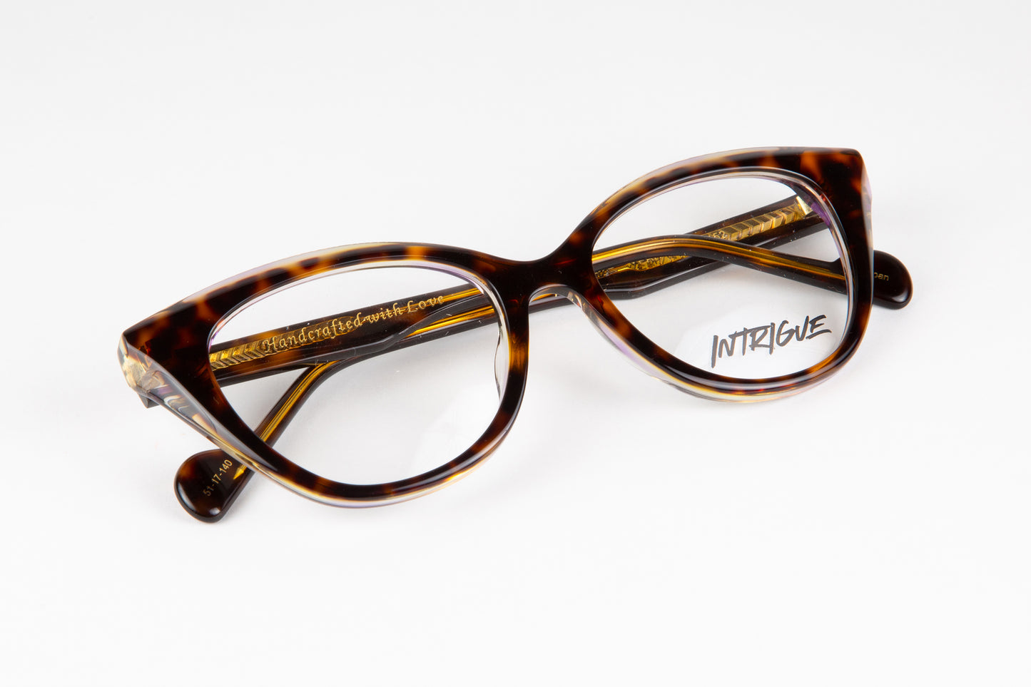 INTRIGUE style YEAH WELL c452 tortoise shell brown purple clear acetate 51-17-140 Japan