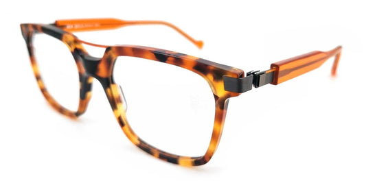 De Stijl SEBASTIAAN 159.21 orange tort clear acetate size 54-20-150