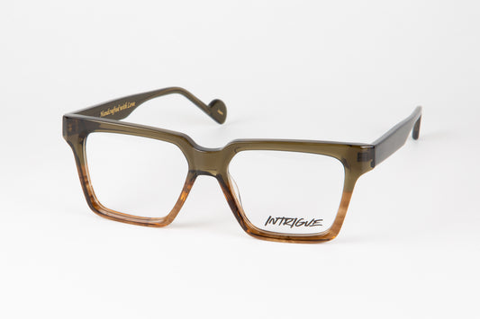 INTRIGUE style SAY YEAH c624 khaki bottle green brown fade clear acetate 52-16-145 Japan