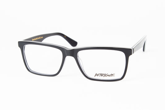INTRIGUE style FORTE 10 c470 black with white stripe acetate 60-18-155 Japan