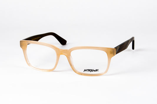 INTRIGUE style FORTE 11 c581 tan horn brown clear translucent acetate 55-19-150 Japan