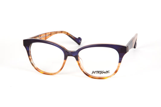 INTRIGUE style FORTE 1 c107 blue brown fade clear acetate 48-16-135 Japan