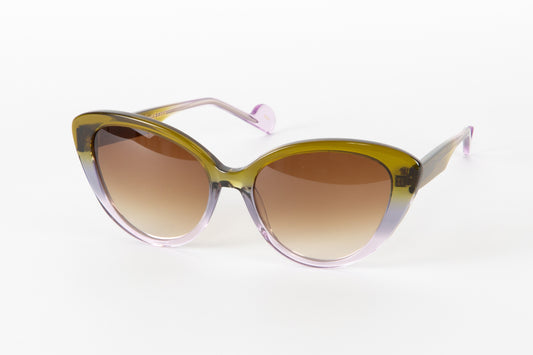 INTRIGUE sunglasses NO CHANCE c211 translucent green grey lavender gradient fade clear acetate 57-17-140 Japan eyeglasses eyewear