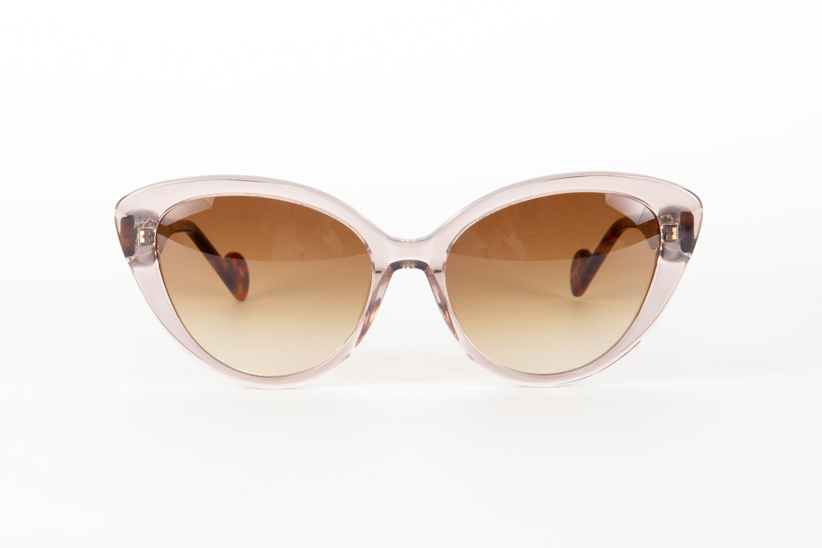 INTRIGUE sunglasses NO CHANCE c461 translucent grey tortoise brown gradient fade clear acetate 57-17-140 Japan eyeglasses eyewear