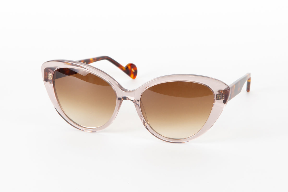INTRIGUE sunglasses NO CHANCE c461 translucent grey tortoise brown gradient fade clear acetate 57-17-140 Japan eyeglasses eyewear