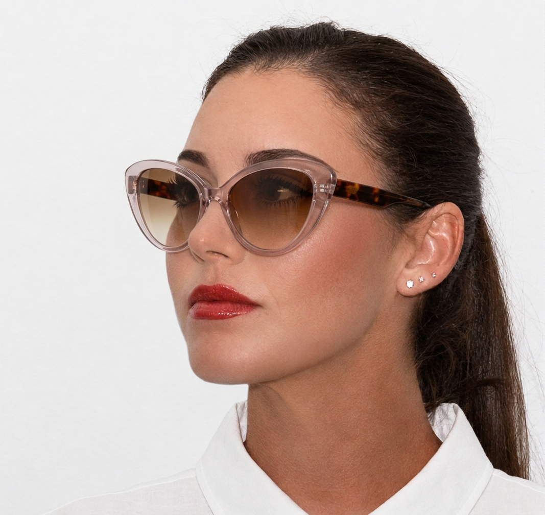 INTRIGUE sunglasses NO CHANCE c461 translucent grey tortoise brown gradient fade clear acetate 57-17-140 Japan eyeglasses eyewear