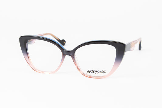 INTRIGUE style YEAH BABY c298 translucent grey pink blue sunset gradient fade clear acetate 54-15-140 Japan eyeglasses eyewear frame