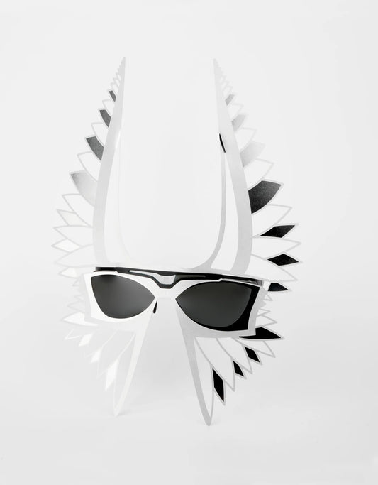 Parasite eyewear mask LEGION chrome silver stainless steel made in France