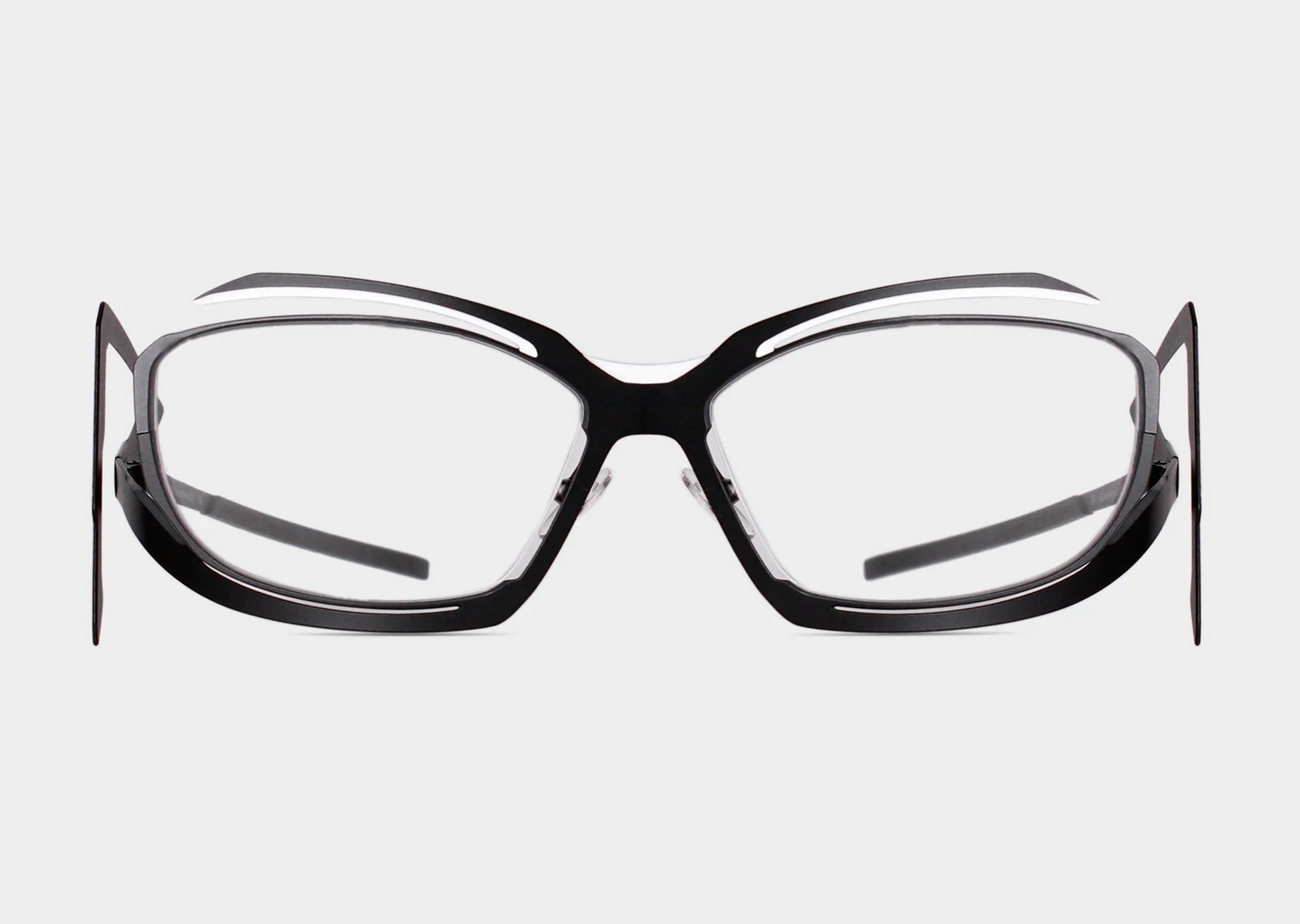 Parasite Eyewear metal eyeglasses frame VENYM 1 black white c59 made in France